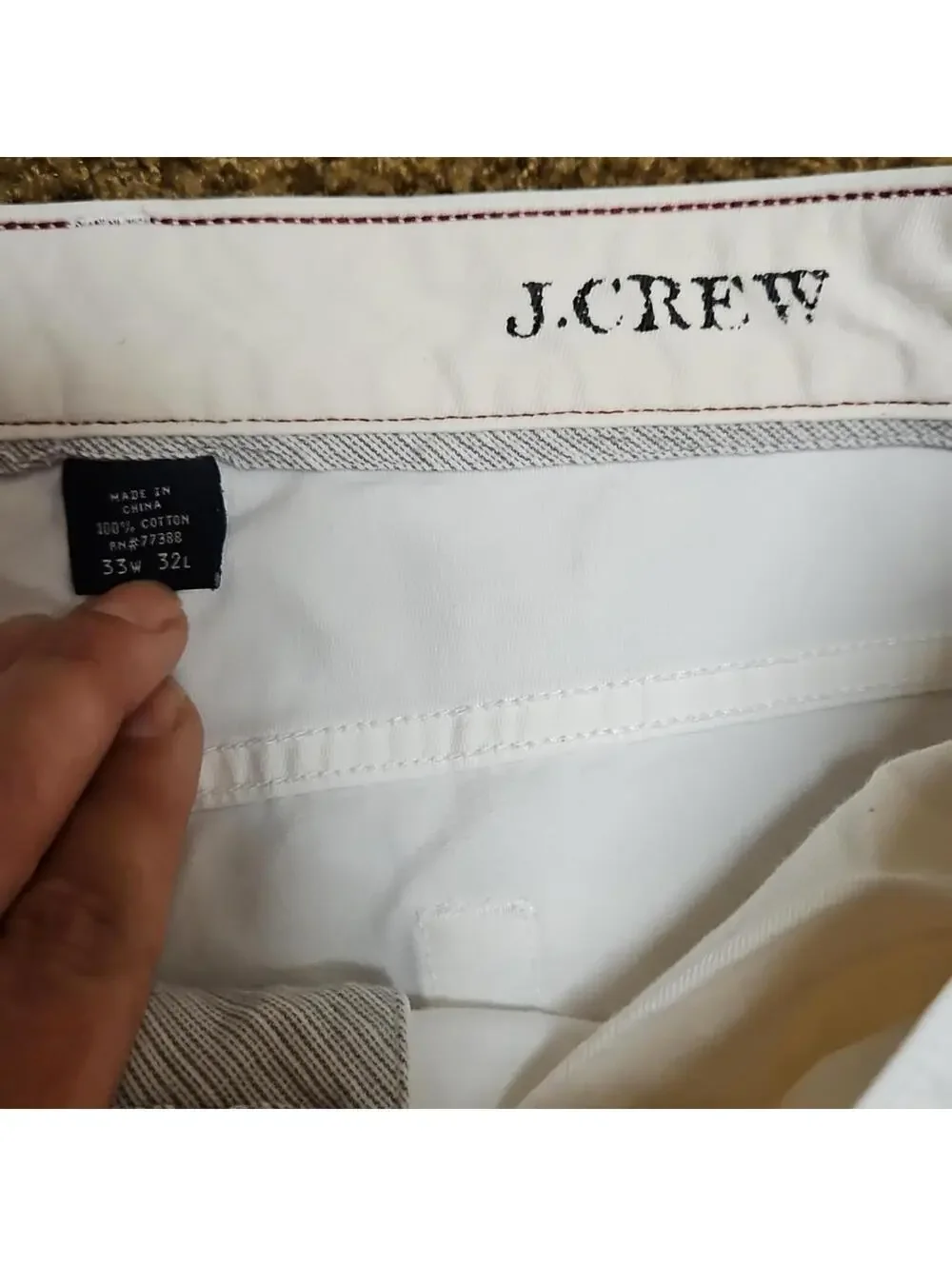 J. Crew | White Straight Leg Pants | 33x32